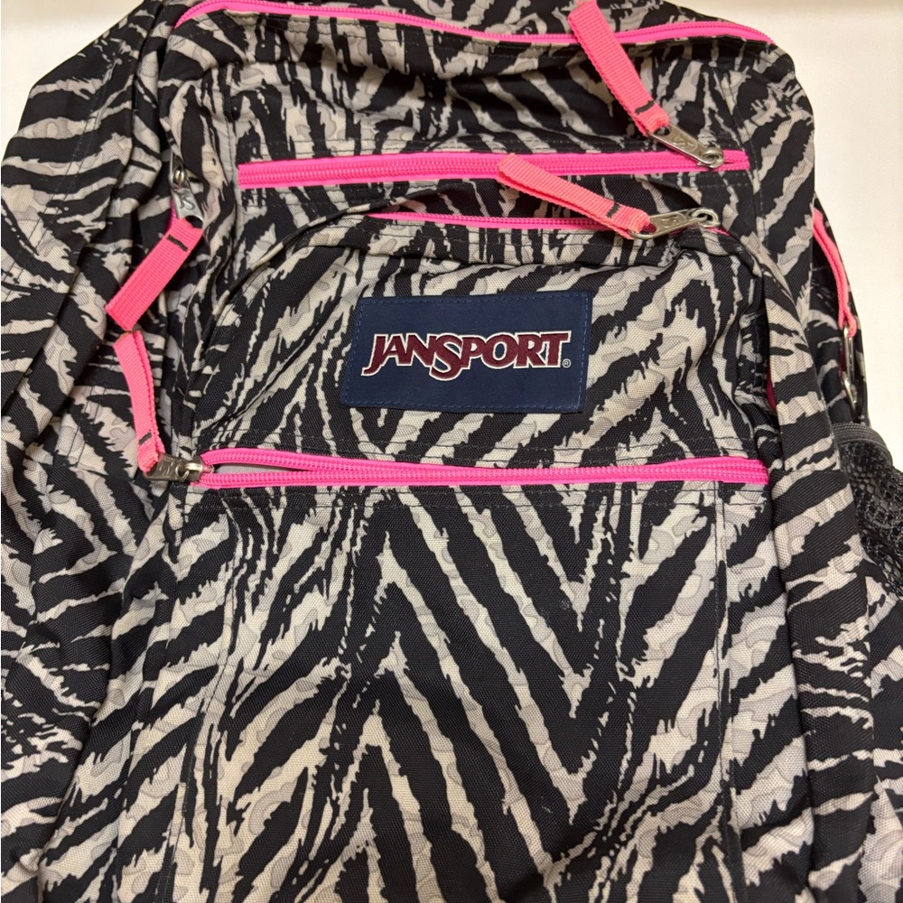 JanSport Zebra Print Pajamas with Pink Accents